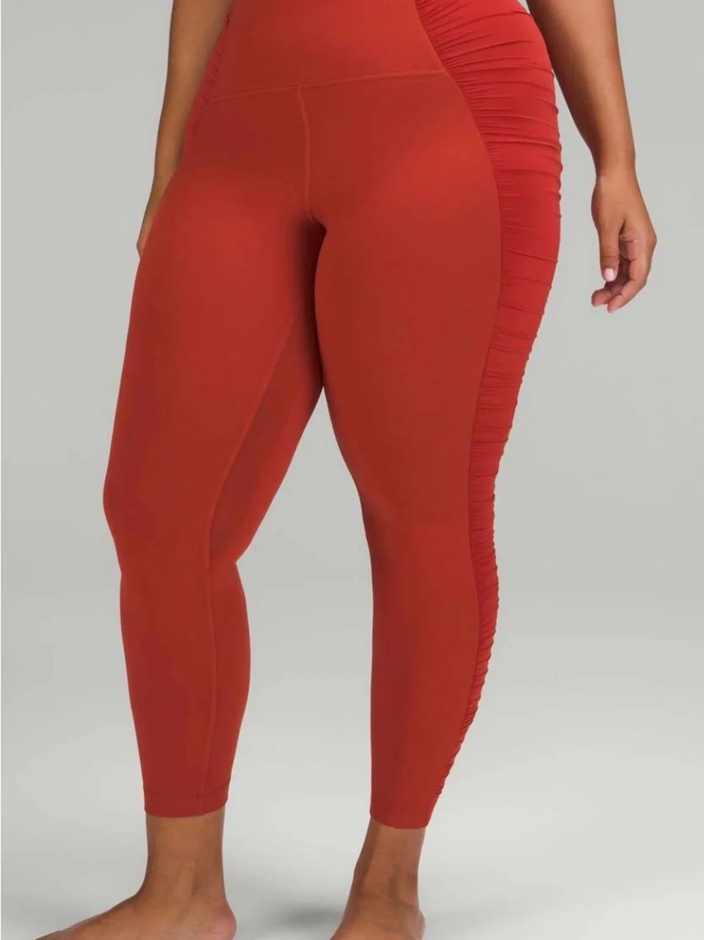 lululemon athletica Align Rust High-Waist Ruched Leggings - Women